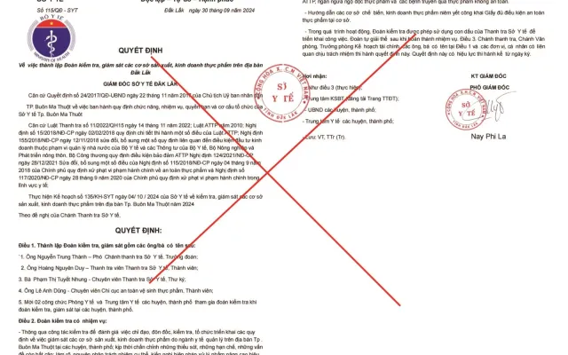 V/v thông báo về hành vi giả mạo văn bản của cơ quan Nhà nước